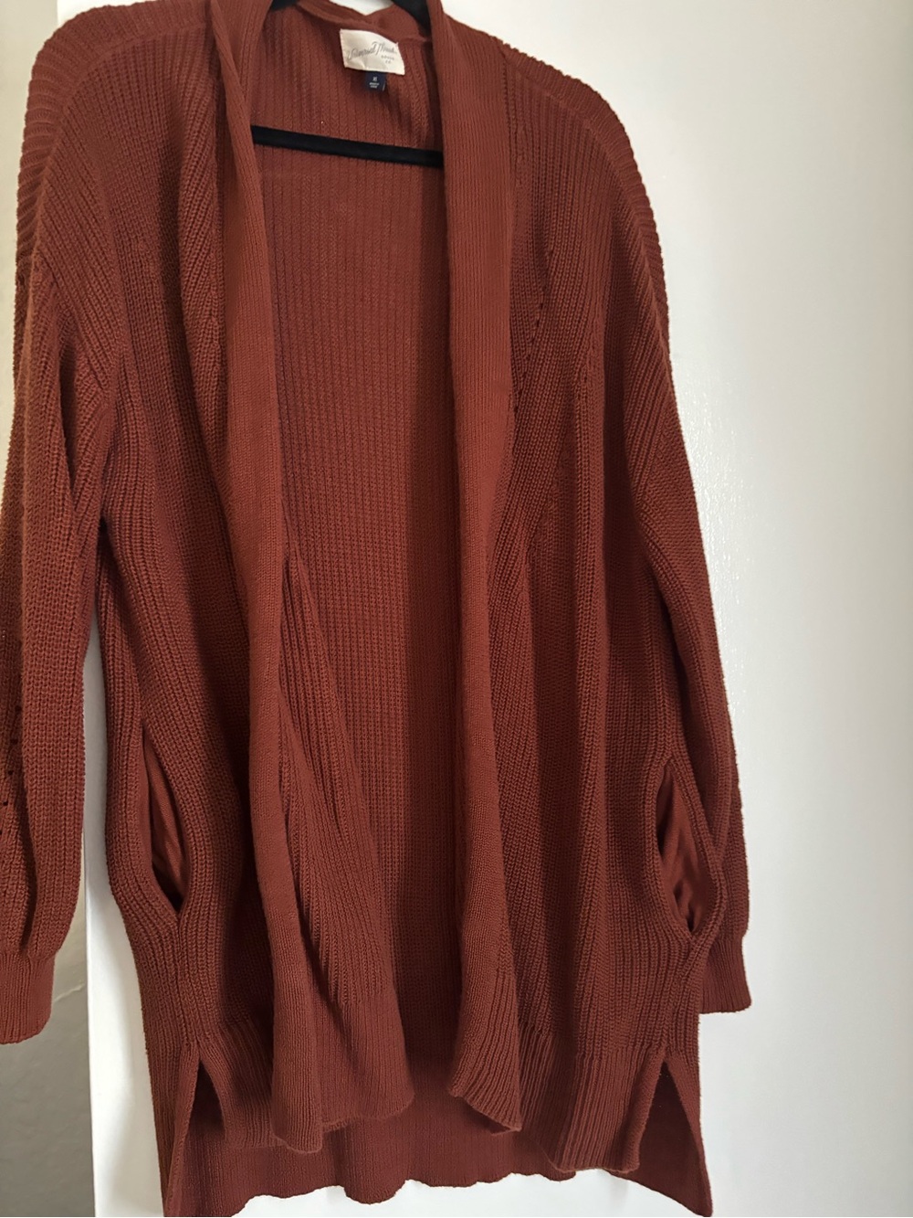 Universal Thread Open-Front Cardigan - Rust - Picture 3 of 6